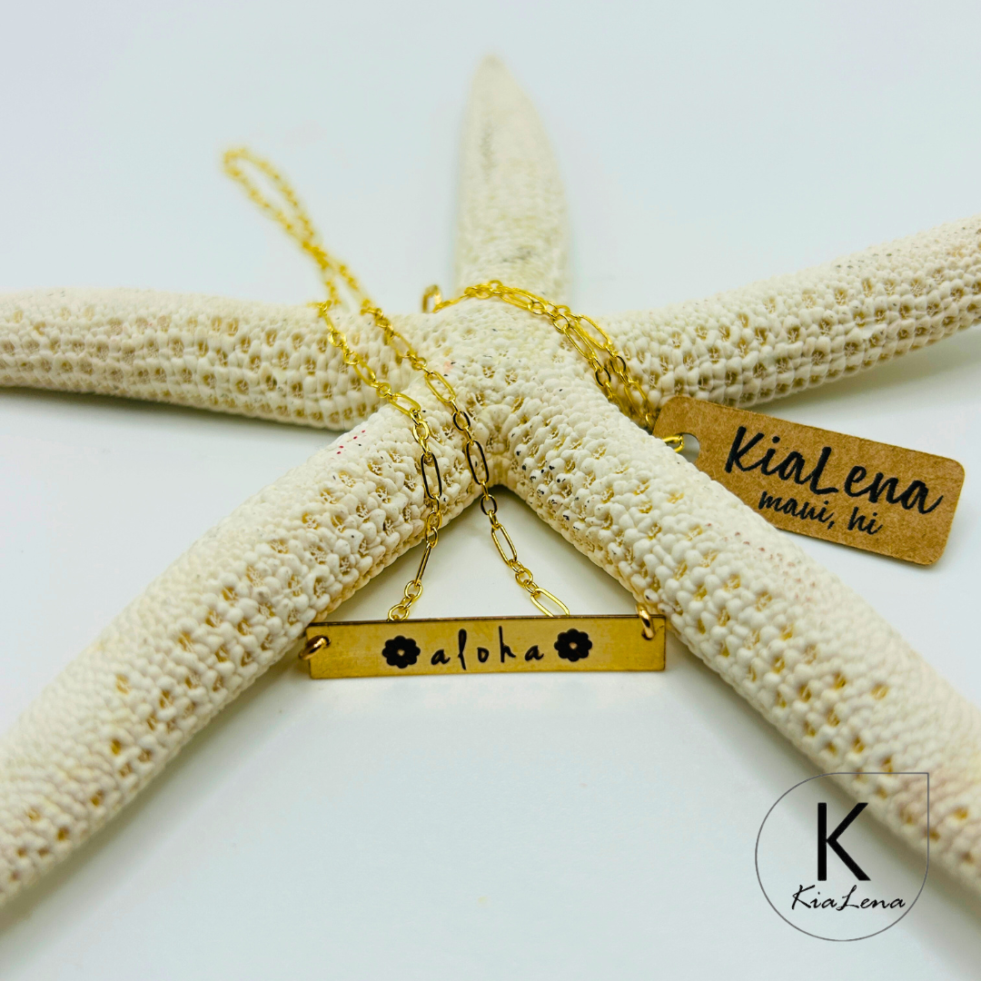 Aloha Engraved Pendant