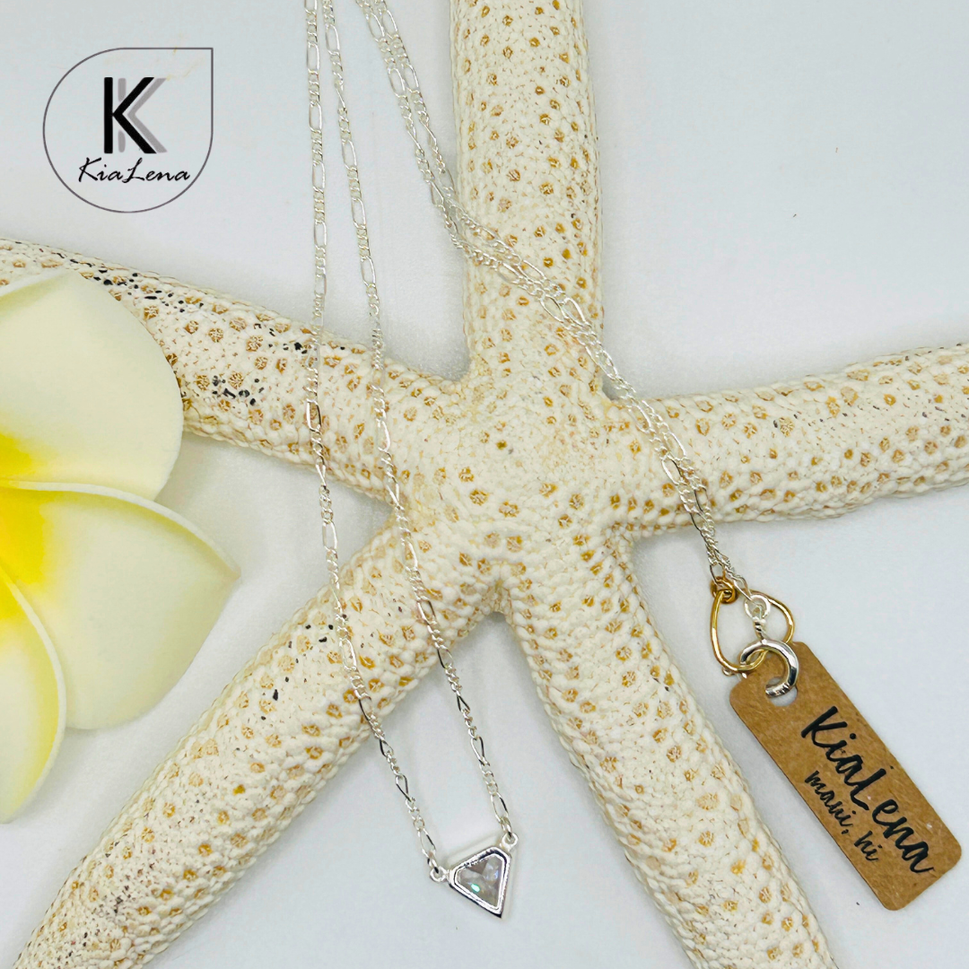 Cubic Z Pendant with Sterling Silver Chain