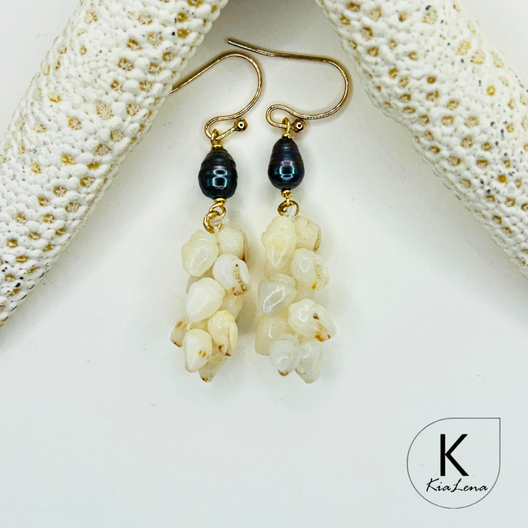 Ni'ihau 1 3/4" Shell Earrings