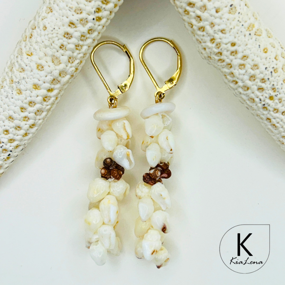 Ni'ihau 2" Shell Earrings