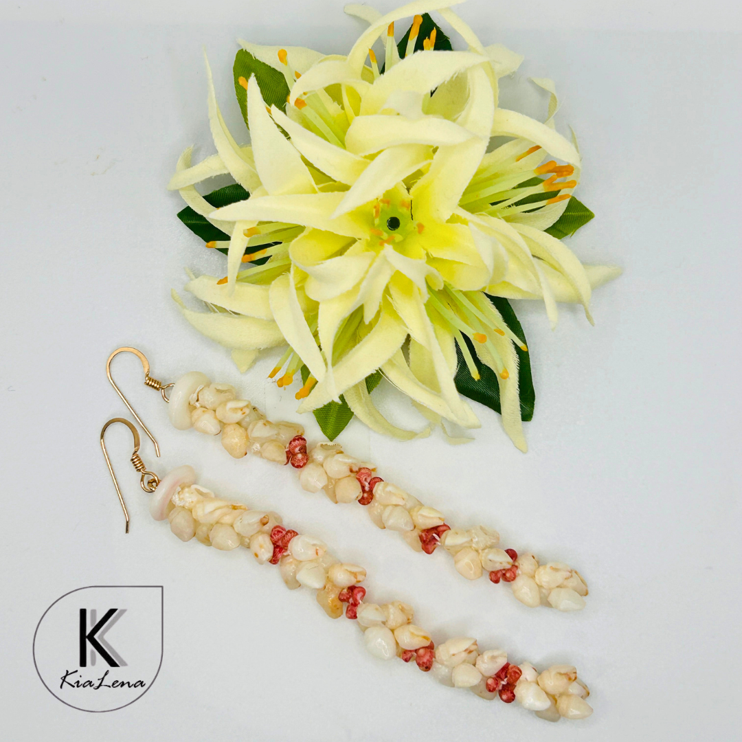 Ni'ihau 3 3/4" Shell Earrings