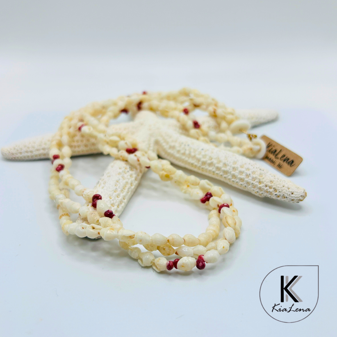 19 1/2" to 21 1/2" Triple Ni'ihau Shell Necklace