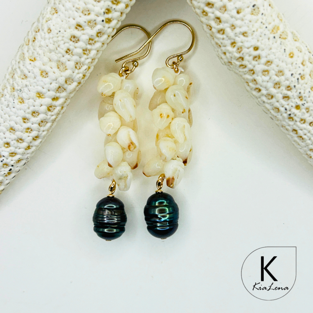 Ni'ihau 1 1/2" Shell Earrings