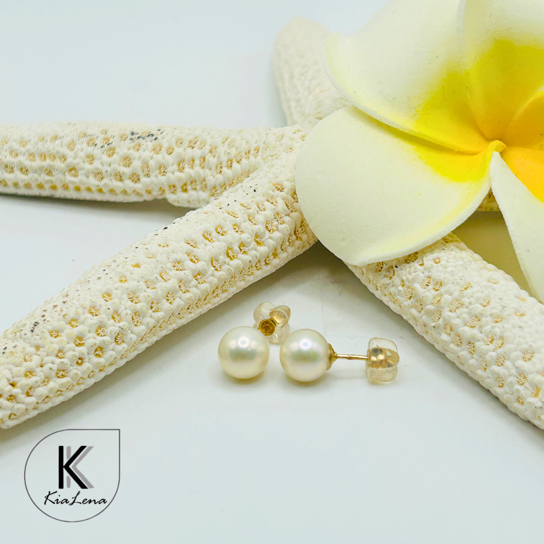 Akoya Pearl White Stud Earrings
