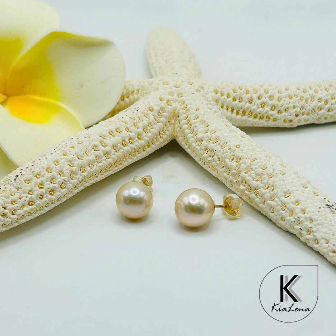 Edison Pearl White Stud Earrings