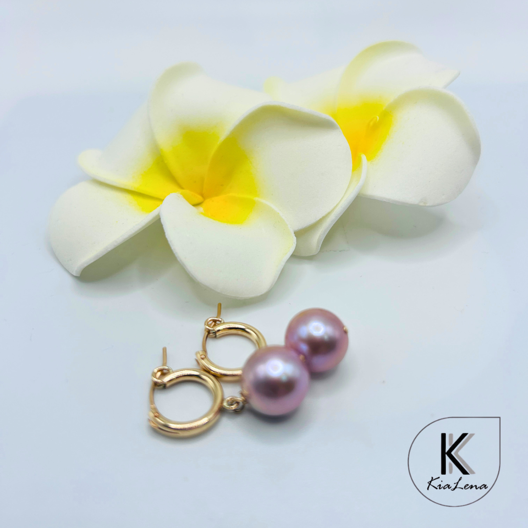 Edison Pearl Huggie Earrings