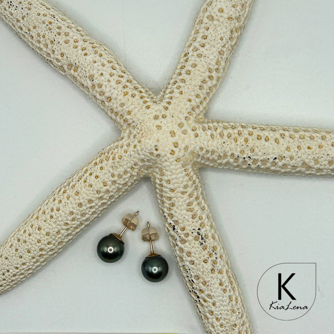 Tahitian Pearl Stud Earrings