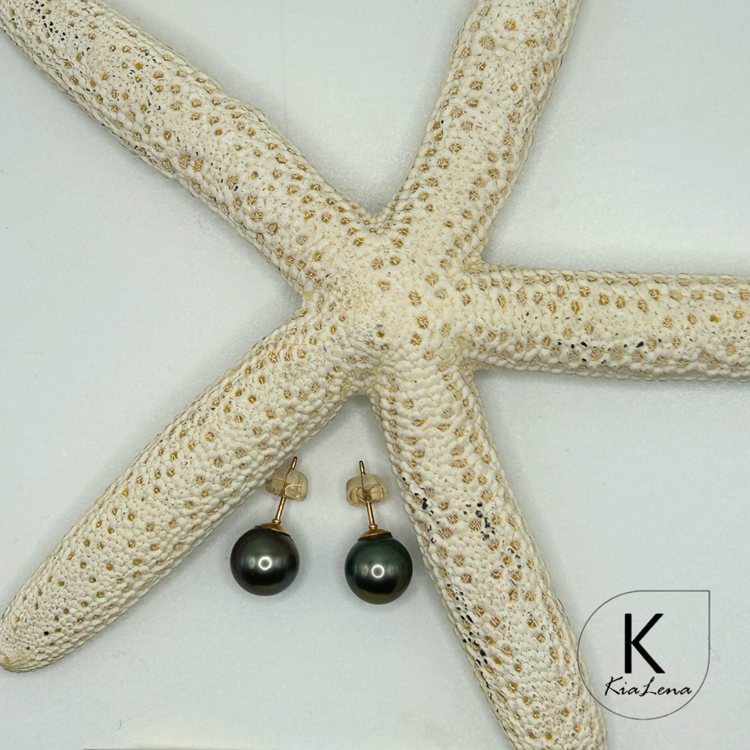 Tahitian Pearl Stud Earrings
