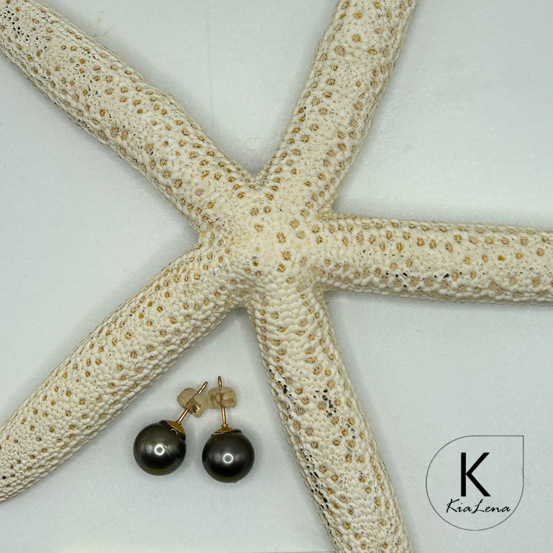 Tahitian Pearl Stud Earrings