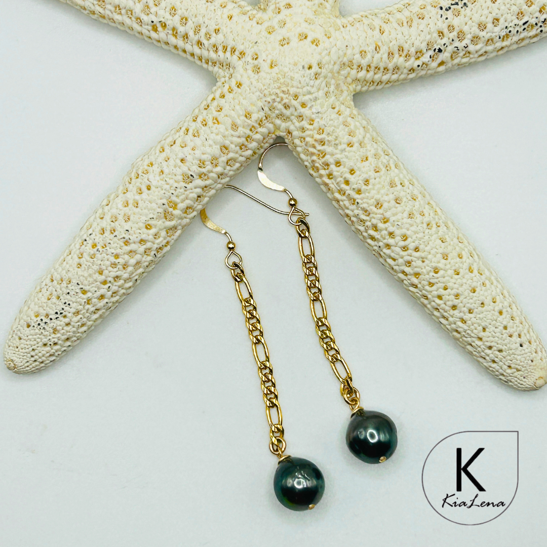 Tahitian Pearl Drop Earrings