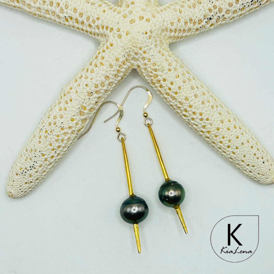 Tahitian Pearl Drop Earrings