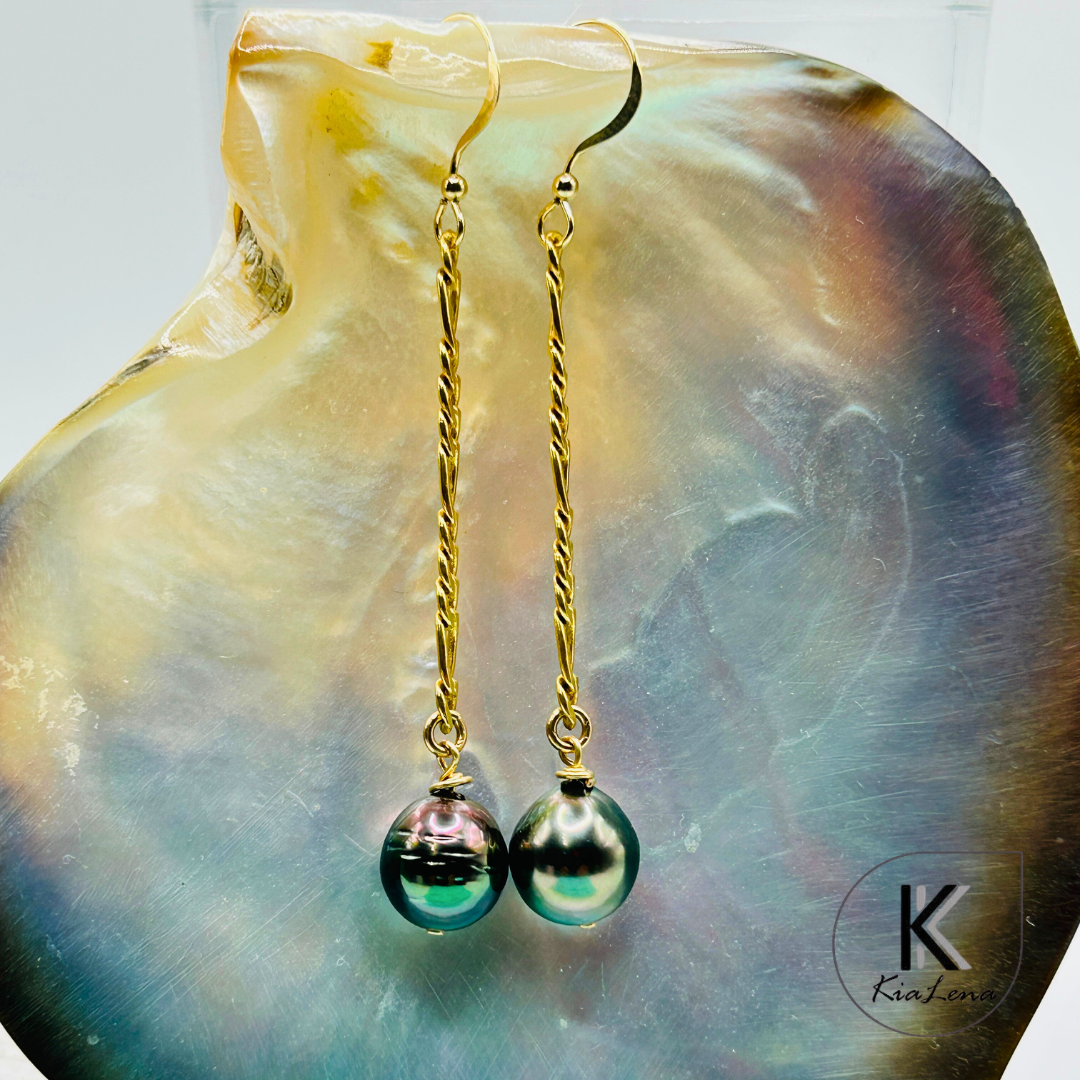 Tahitian Pearl Drop Earrings