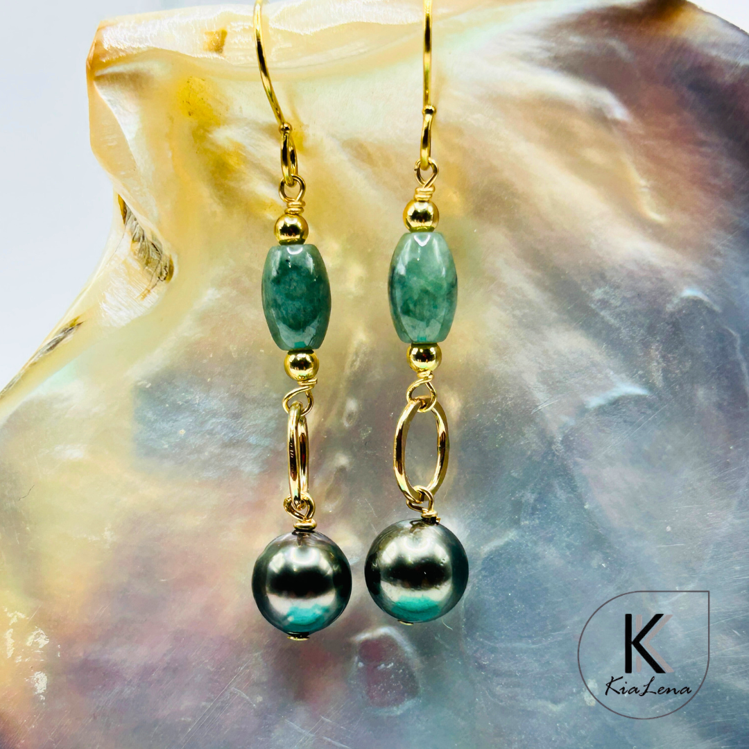 Tahitian Pearl Drop Earrings