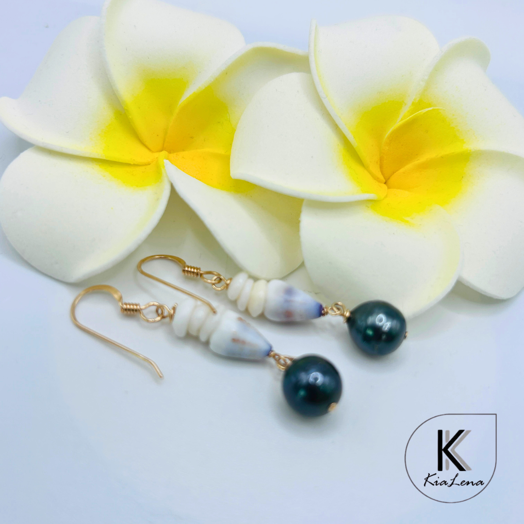 2" Tahitian Pearl Drop Earrings