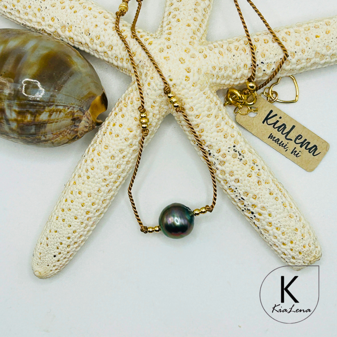 16" to 17 1/2" Single Tahitian Pearl Necklace