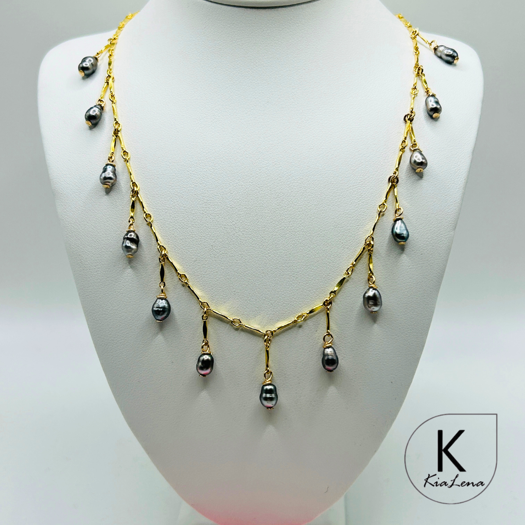 18" 13 Keshi Tahitian Necklace