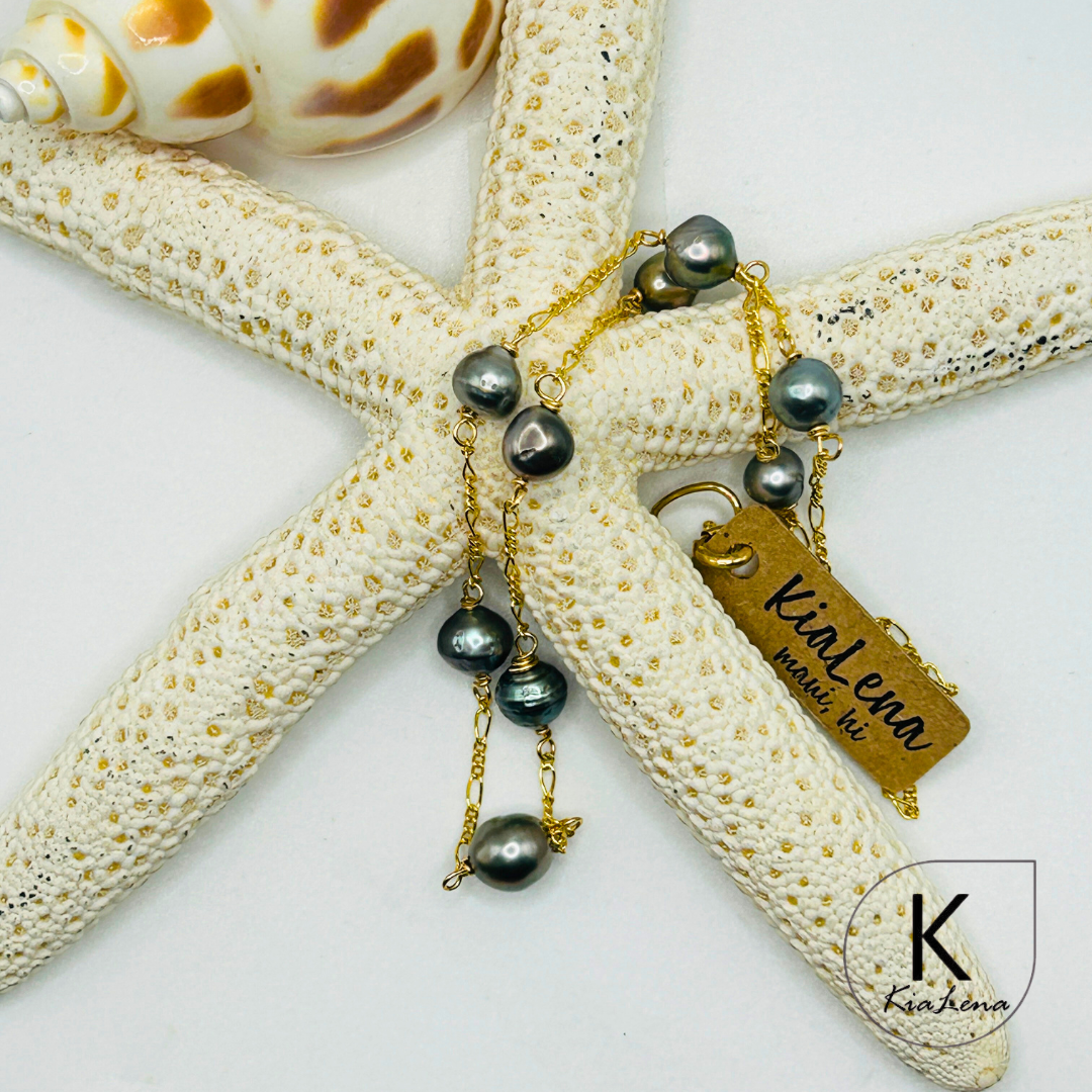 16 3/4" 9 Keshi Tahitian Necklace