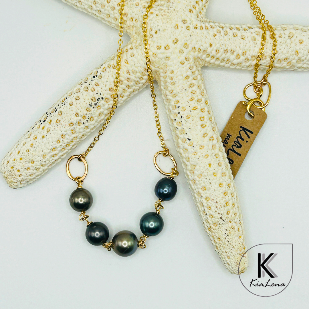 18 1/2" Tahitian 5 Pearl Necklace