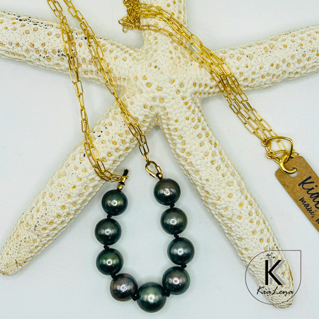 31" Nine Tahitian Pearl Necklace