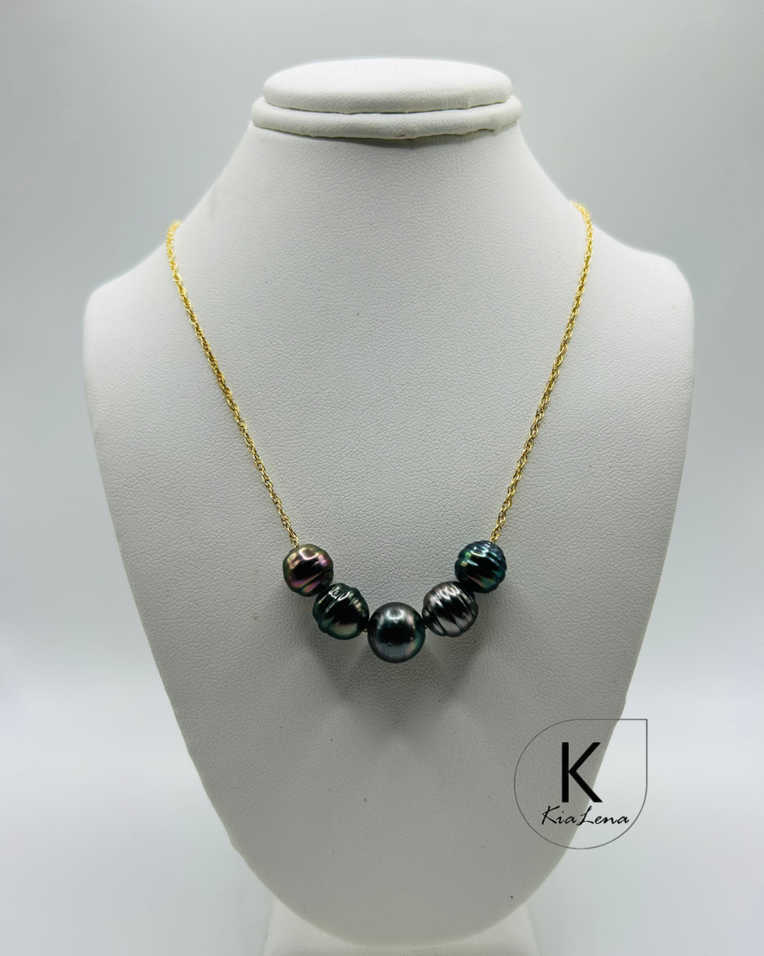 19" Floating 5 Tahitian Pearl Necklace