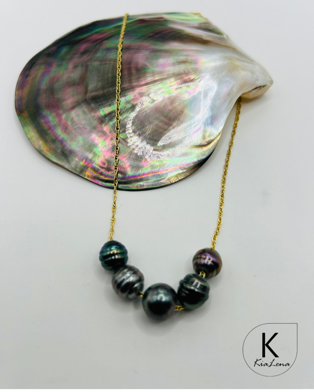 19" Floating 5 Tahitian Pearl Necklace