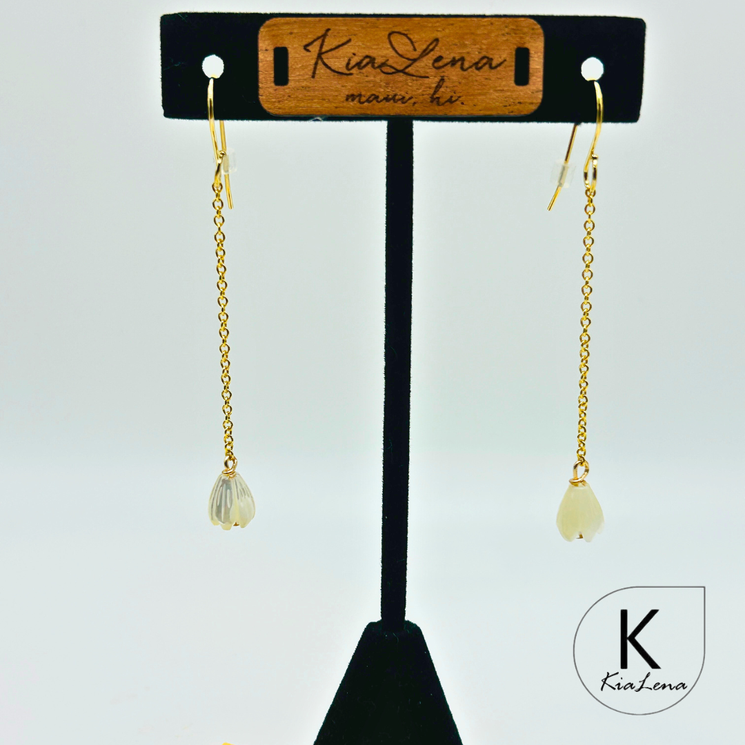 Mother of Pearl Pikake Dangle Earrings