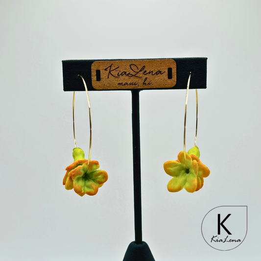 Pakalana Flower Hoop Earrings