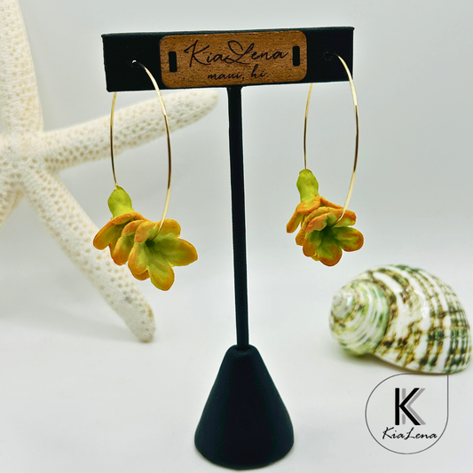 45mm Pakalana Flower Hoop Earrings