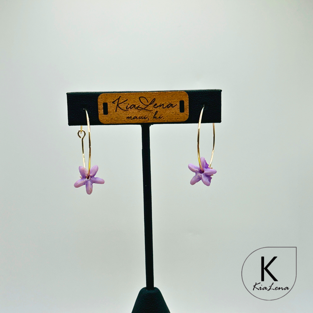 Crown Flower Hoop Earrings
