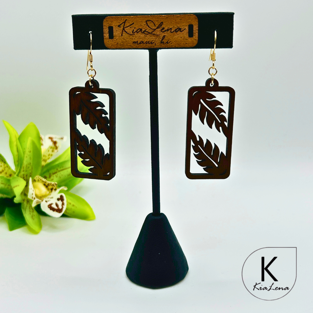 Wood Dangle Earrings