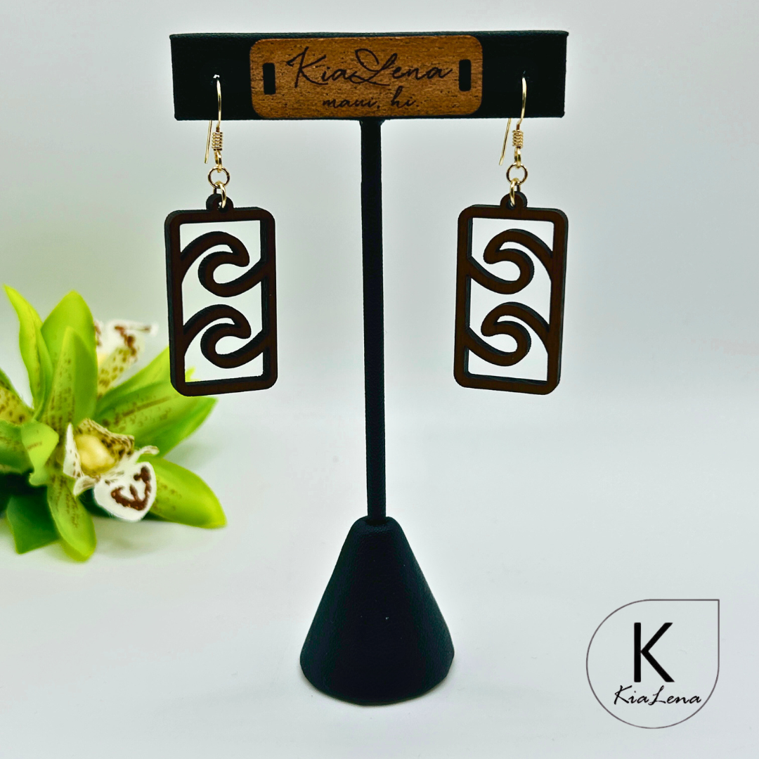 Wood Dangle Earrings