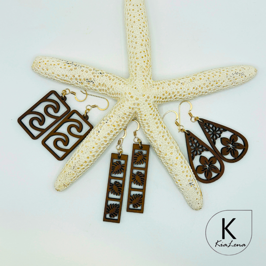 Wood Dangle Earrings