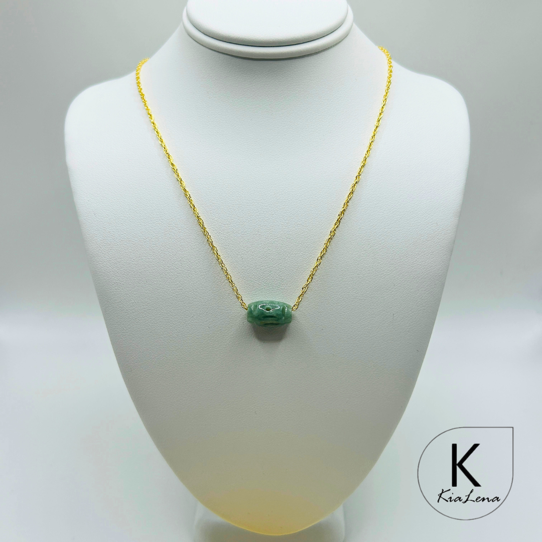 Jade Barrel Necklace