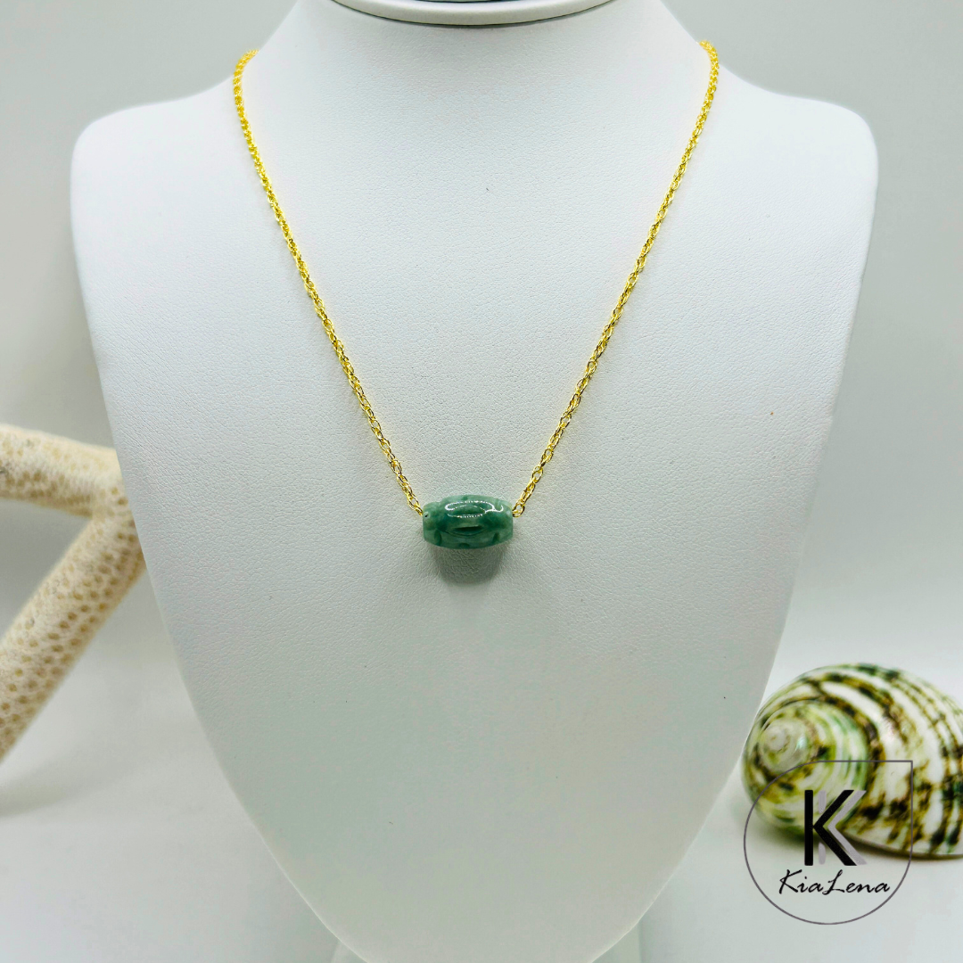 Jade Barrel Necklace
