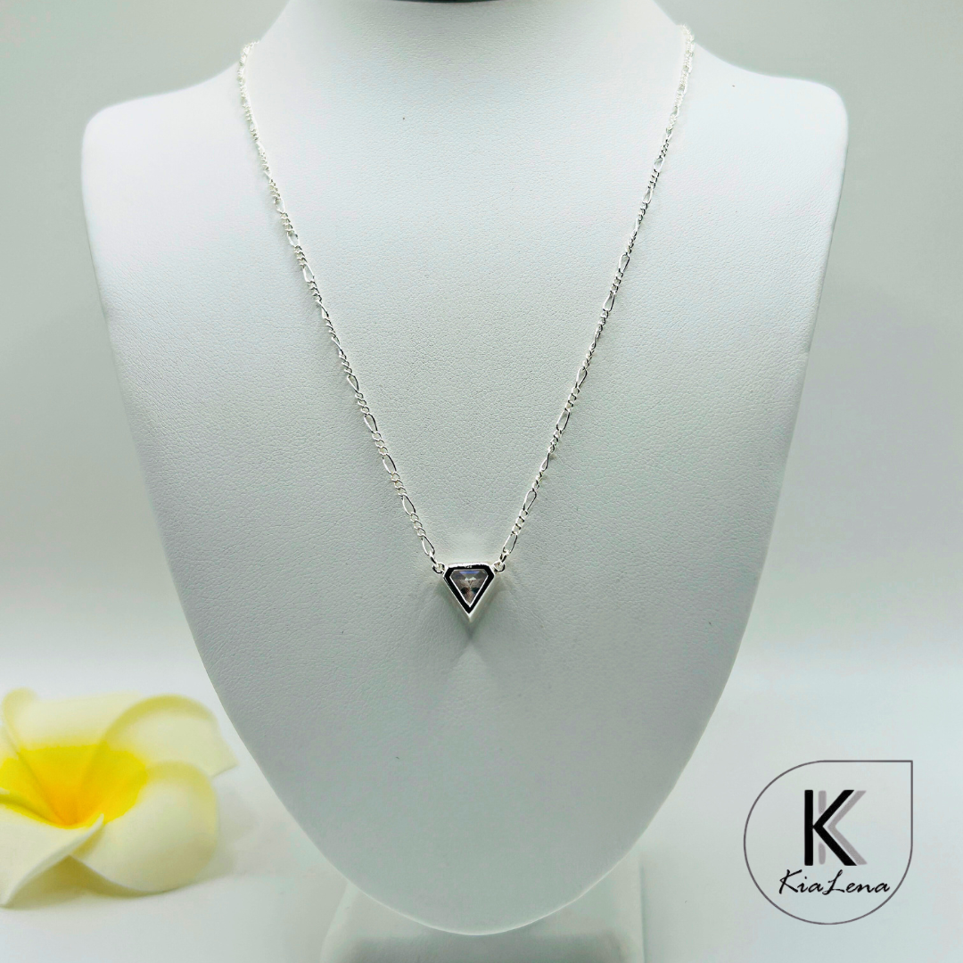 Cubic Z Pendant with Sterling Silver Chain
