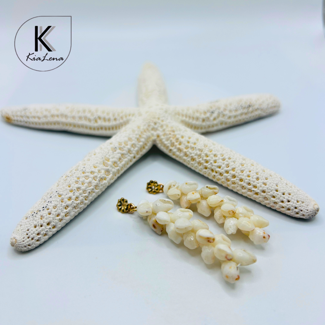 Ni'ihau 2"Shell Earring Jackets with optional Tahitian Studs