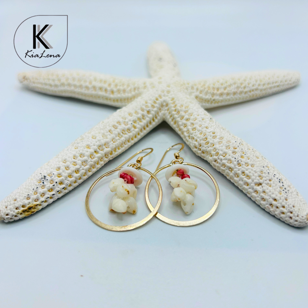 Ni'ihau Shell 25mm Hoop Earrings