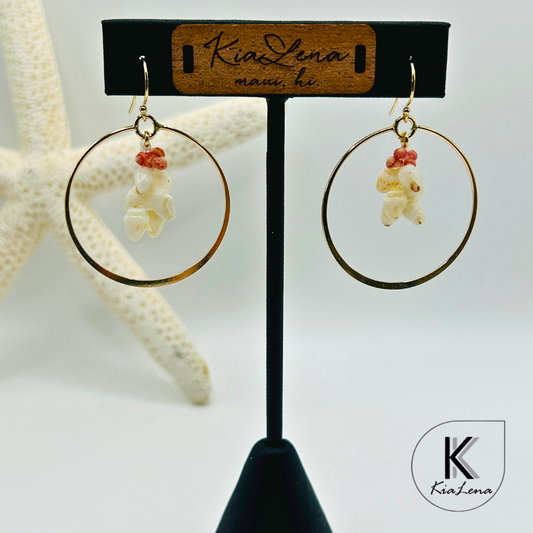 Ni'ihau Shell Hoop Earrings