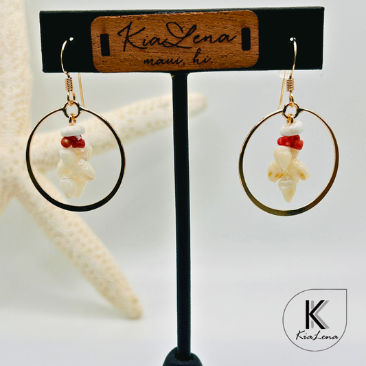 Ni'ihau Shell 25mm Hoop Earrings