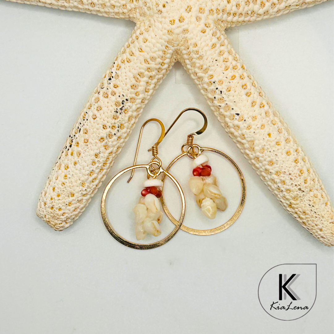 Ni'ihau Shell 25mm Hoop Earrings
