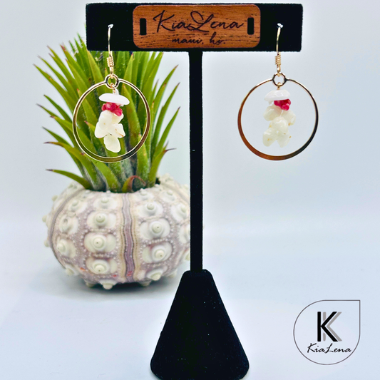 Ni'ihau Shell 25mm Hoop Earrings
