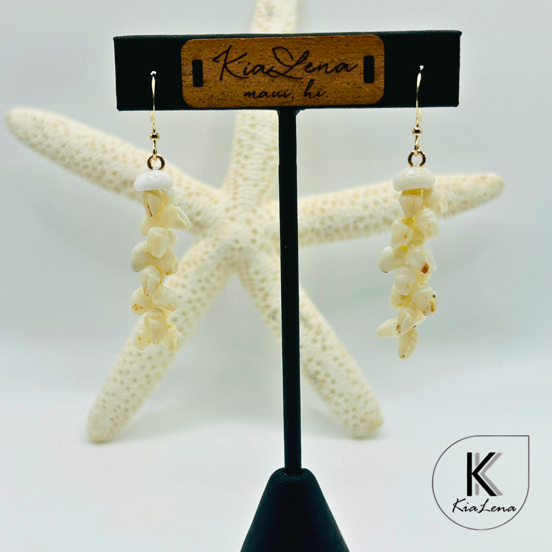 Ni'ihau 2"Shell Earrings