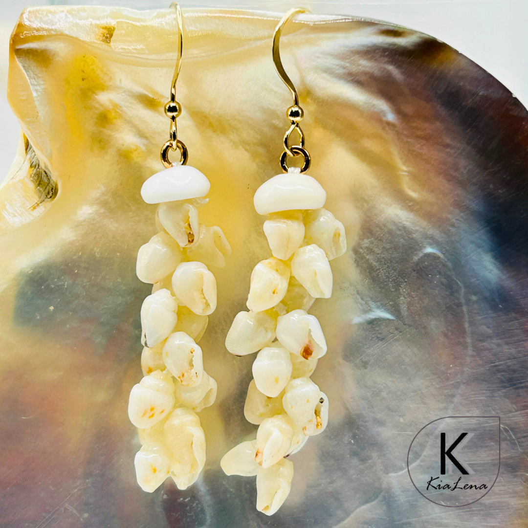 Ni'ihau 2"Shell Earrings