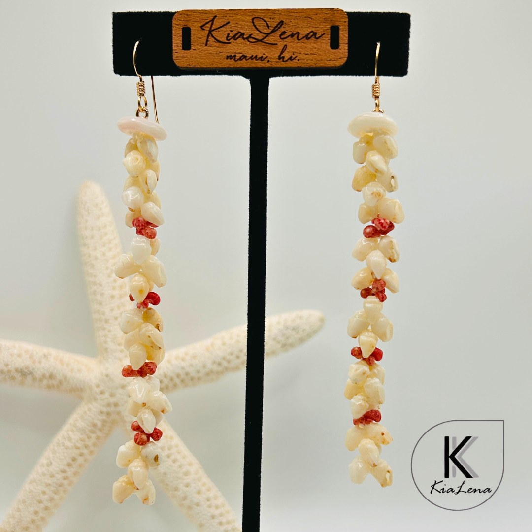 Ni'ihau 3 3/4" Shell Earrings