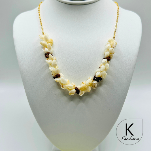 17 7/8"  Ni'ihau Shell Peal Necklace