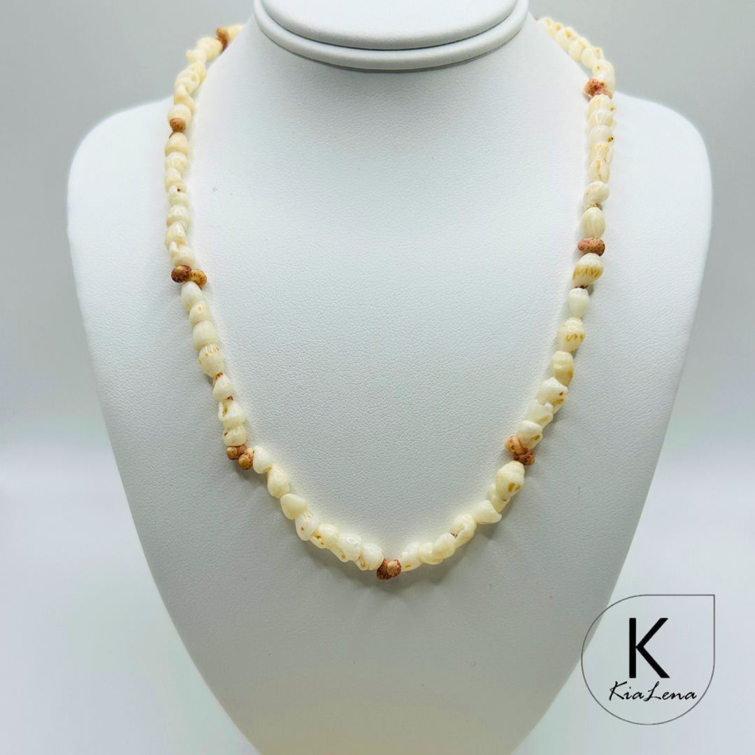 Kui Pololei Style Ni'ihau Shell Necklace