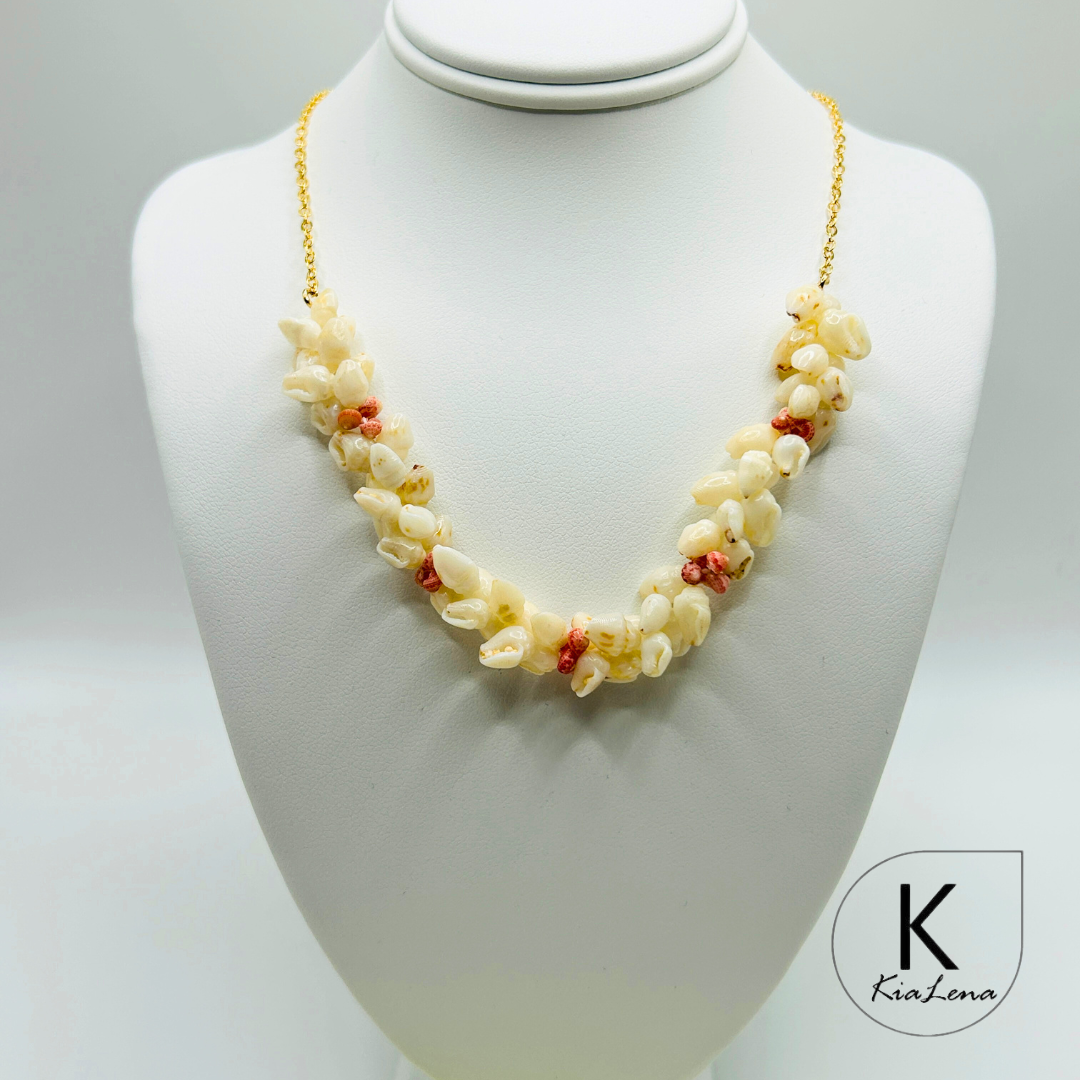 18 1/2"  Ni'ihau Shell Peal Necklace