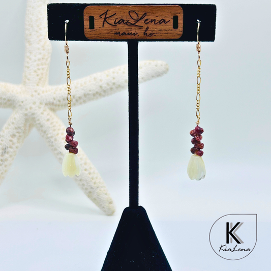 Ni'ihau Shell 2 1/2" Dangle Earrings