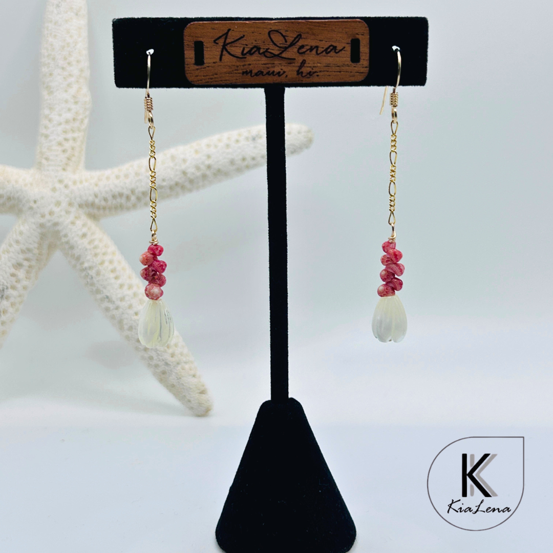 Ni'ihau Shell 2 1/2" Dangle Earrings