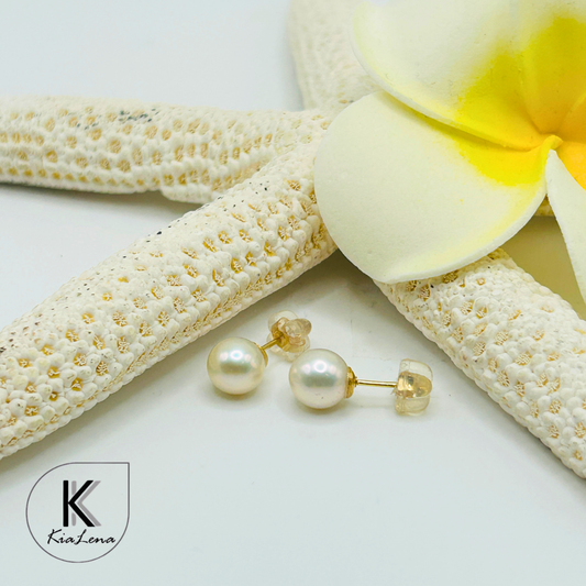 Akoya Pearl White Stud Earrings
